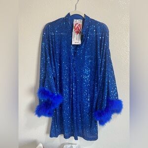 La Vie Style House Royal Blue Sequin Dress